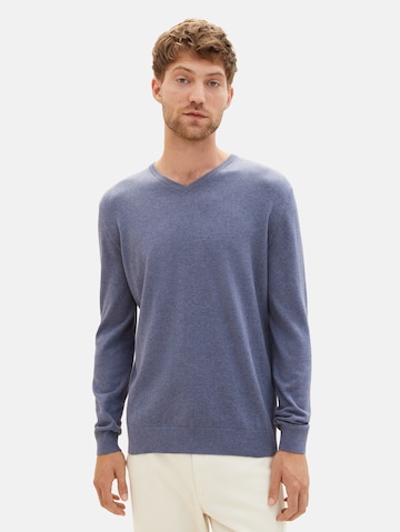 Coupe regular Pull-over TOM TAILOR en bleu : devant