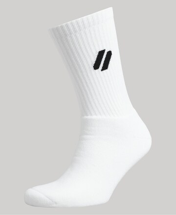 Chaussettes de sport ' Crew' Superdry en blanc