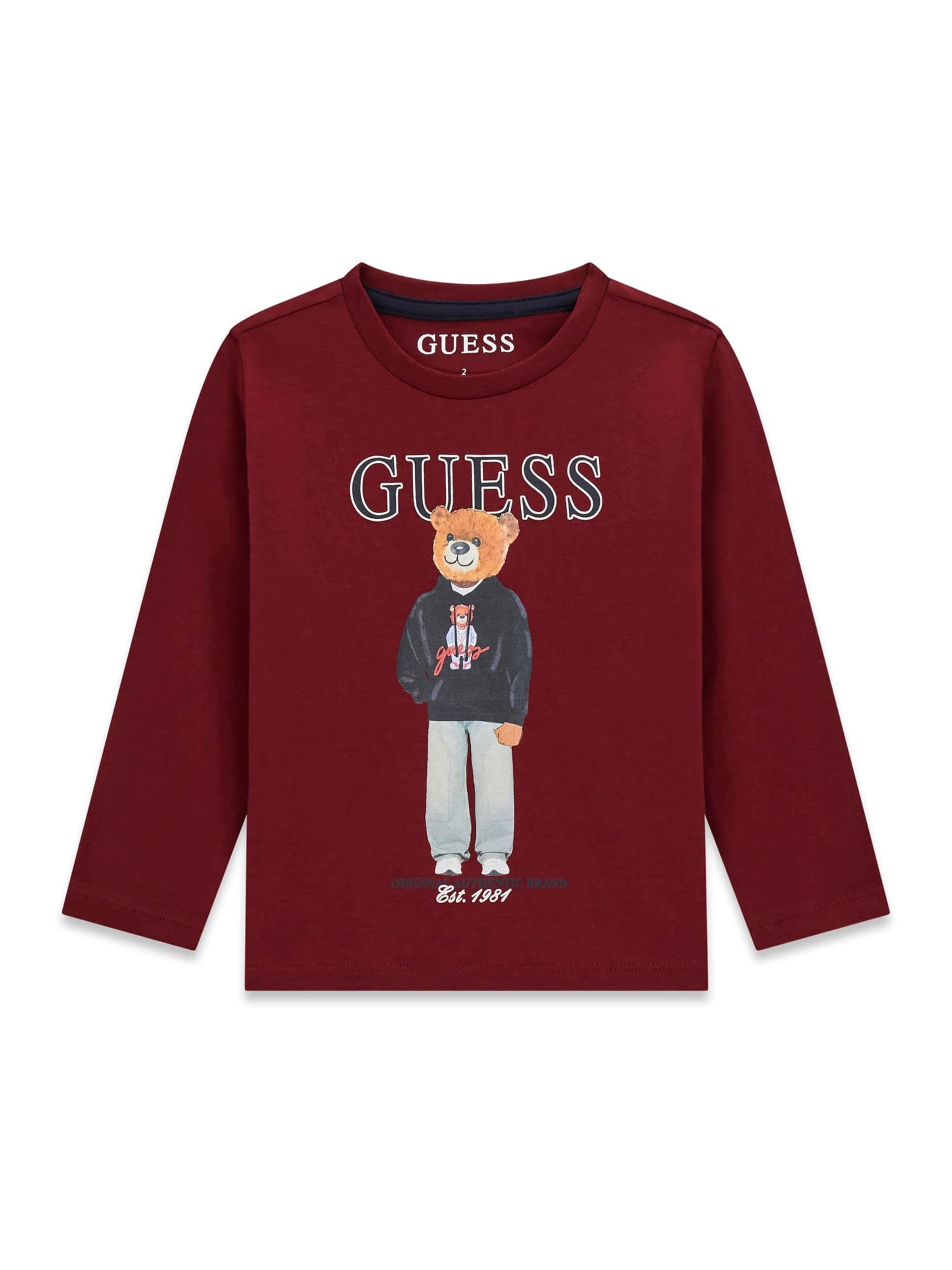 GUESS Shirt in 80 in Beige / Dark red / Black, Item view