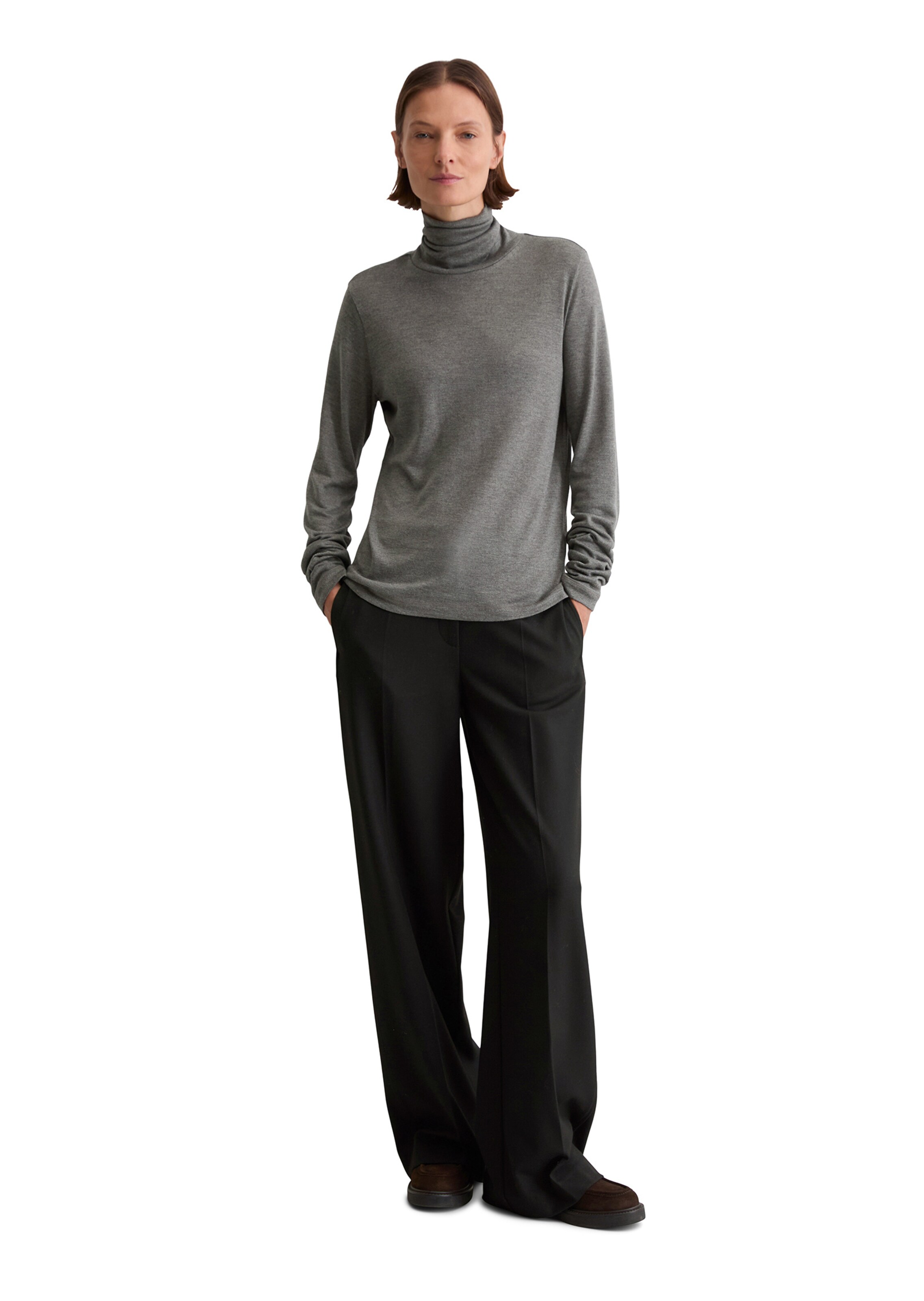 Marc O'Polo Shirt ' aus TENCEL™ Lyocell ' in Grey