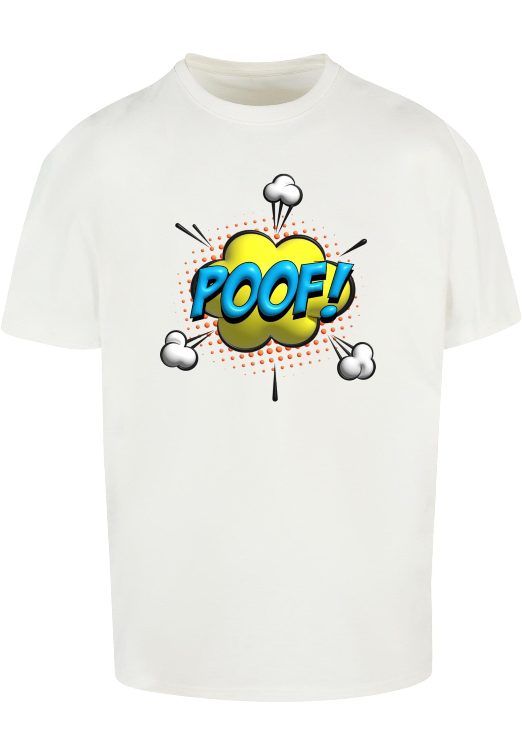 Merchcode Shirt 'Poof Comic' in Wit: voorkant
