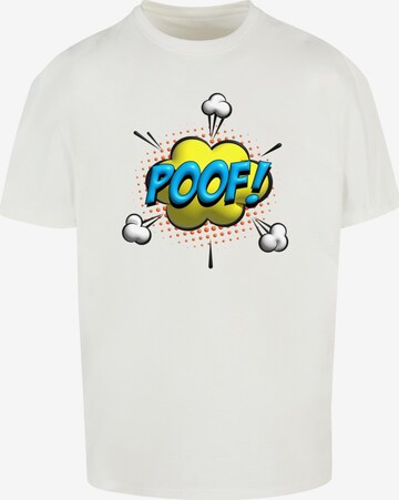 Merchcode Shirt 'Poof Comic' in White: front