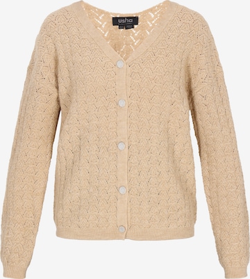 Cardigan usha BLACK LABEL en beige : devant