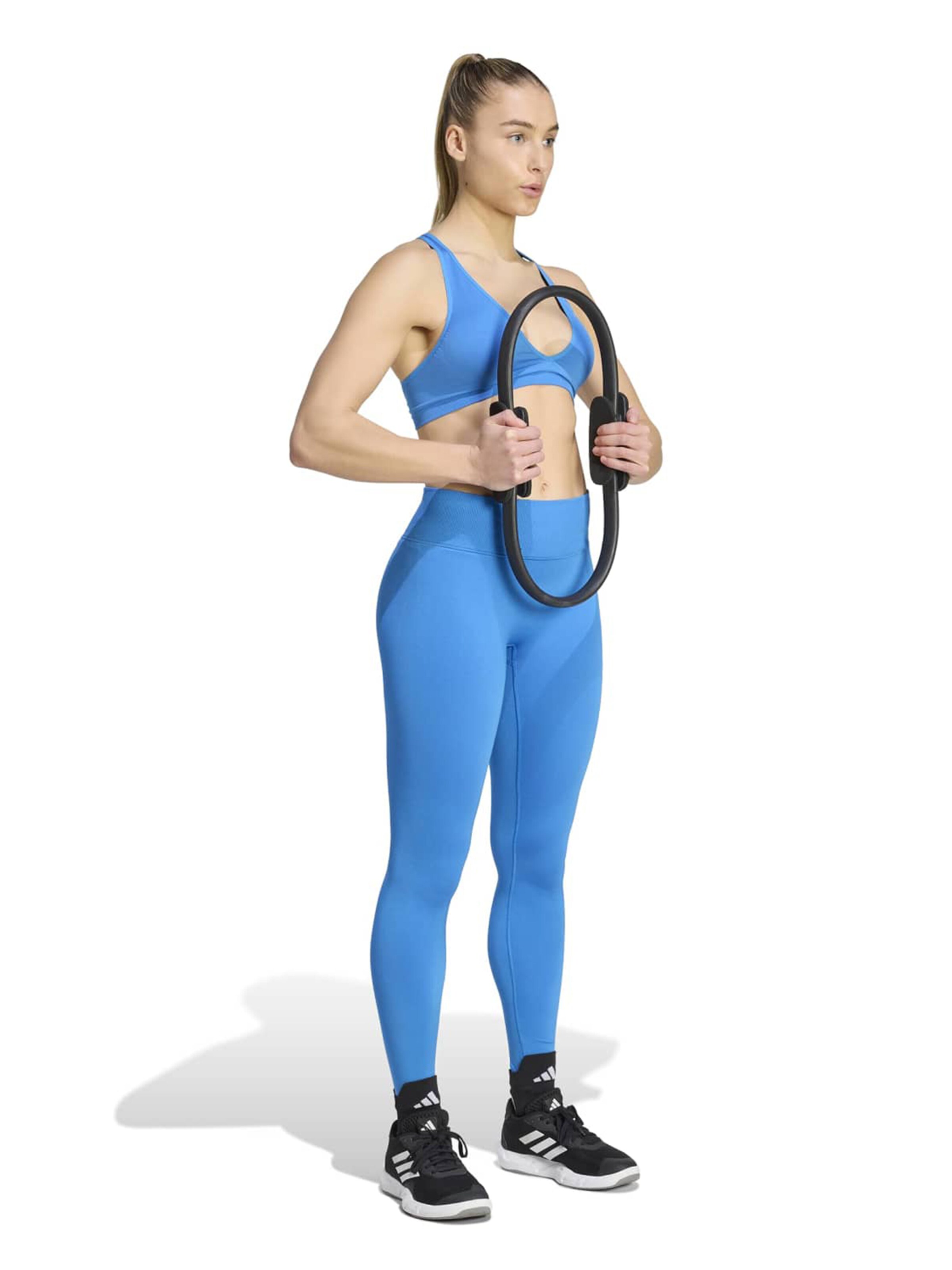 ADIDAS PERFORMANCE Skinny Sportnadrágok 'WE SCRUNCH' - kék