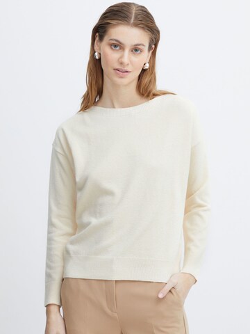 ICHI - Jersey 'Alpa' en beige: frente