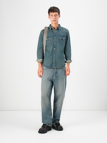 JACK & JONES Regular fit Button Up Shirt in Blue