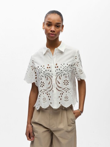 OBJECT Blouse 'OBJElena' in Wit: voorkant