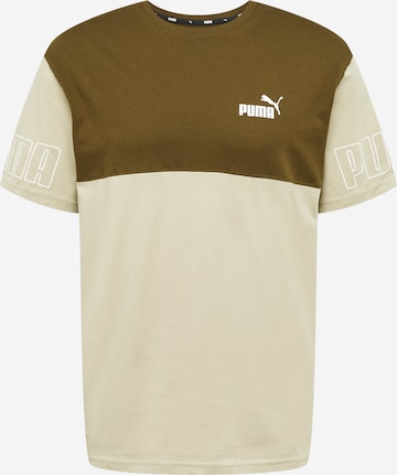 PUMATehnička sportska majica 'Power' - siva boja: prednji dio