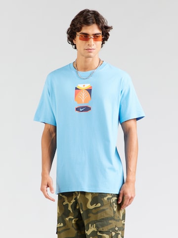 Nike Sportswear Shirt 'PALM TREE' in Blauw: voorkant