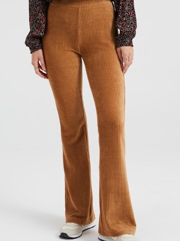 WE Fashion Flared Leggings in Brown