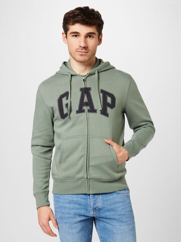 GAP Sweatjacke in Grün: Vorderseite