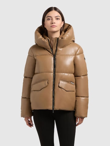 khujo Kurtka zimowa 'Aurora' w kolorze brązowy: przód