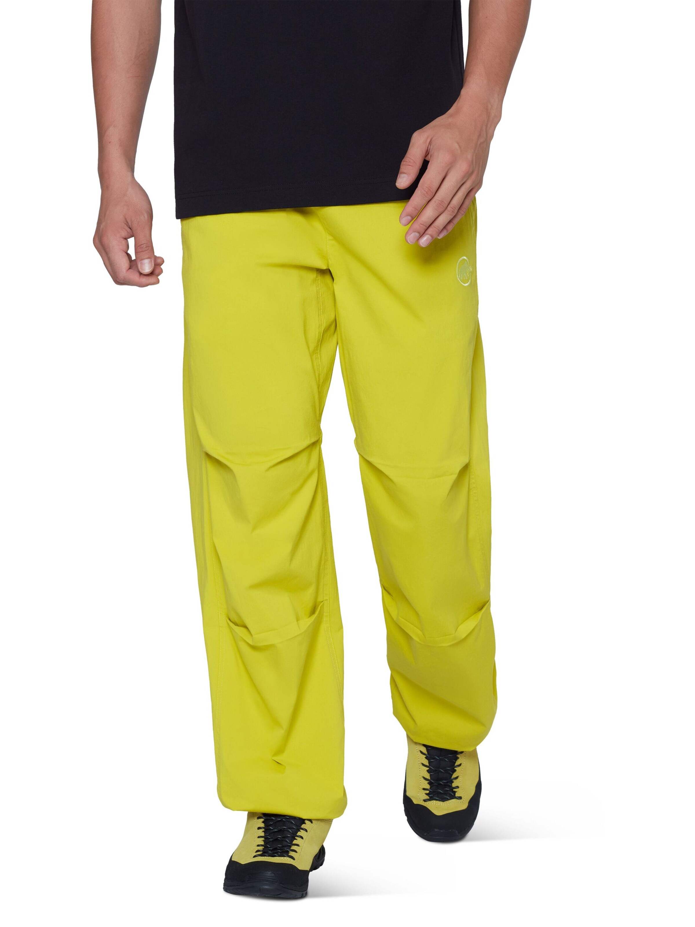 MAMMUT Regular Outdoor Pants in Yellow: front