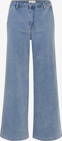 Wide Leg Jean 'Visti' Cream en bleu : devant