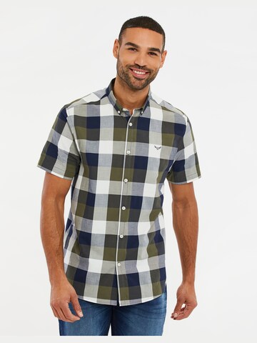 Coupe regular Chemise 'Marcello' Threadbare en bleu : devant