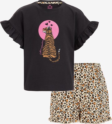 WE Fashion - Pijama em preto: frente