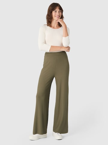 Les Lunes Wide leg Broek 'Michelle' in Groen