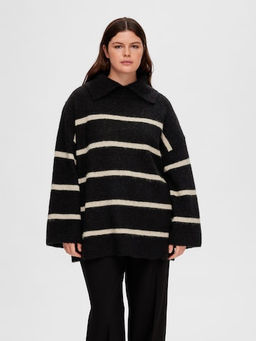 SELECTED FEMME Sweater 'ALVA' in Black: front