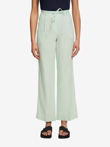 ESPRIT Wide leg Pleated Pants in Green