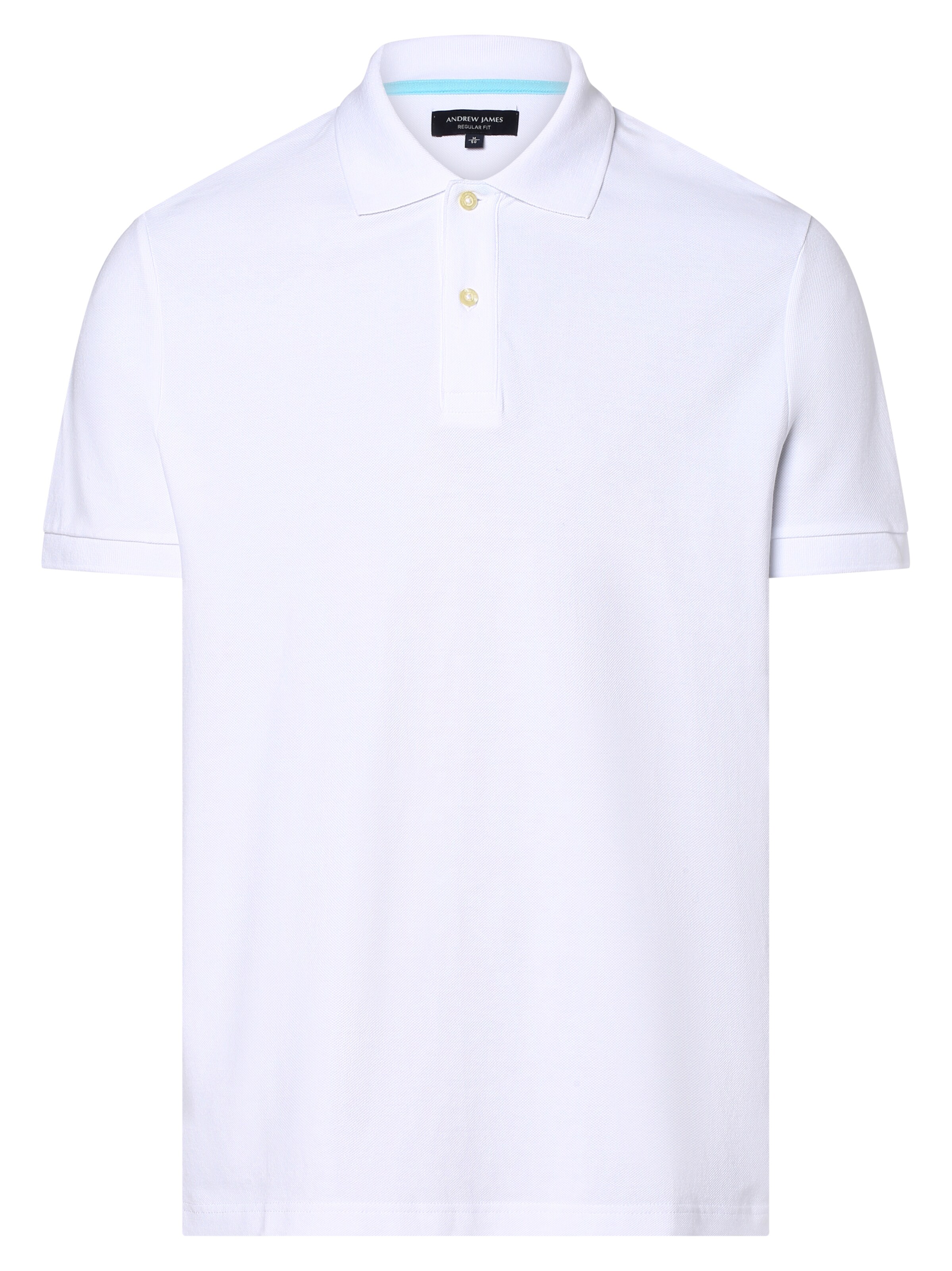 Andrew James Poloshirt in Weiß: Vorderseite