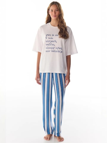 Pantaloncini da pigiama 'PENTI Vacation Gestreifte Pyjamahose' di Penti in blu