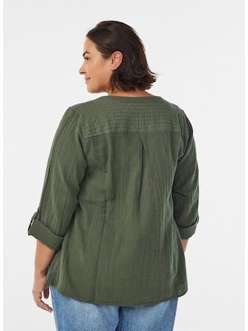 Zizzi Bluse 'Cavivu' in Grün