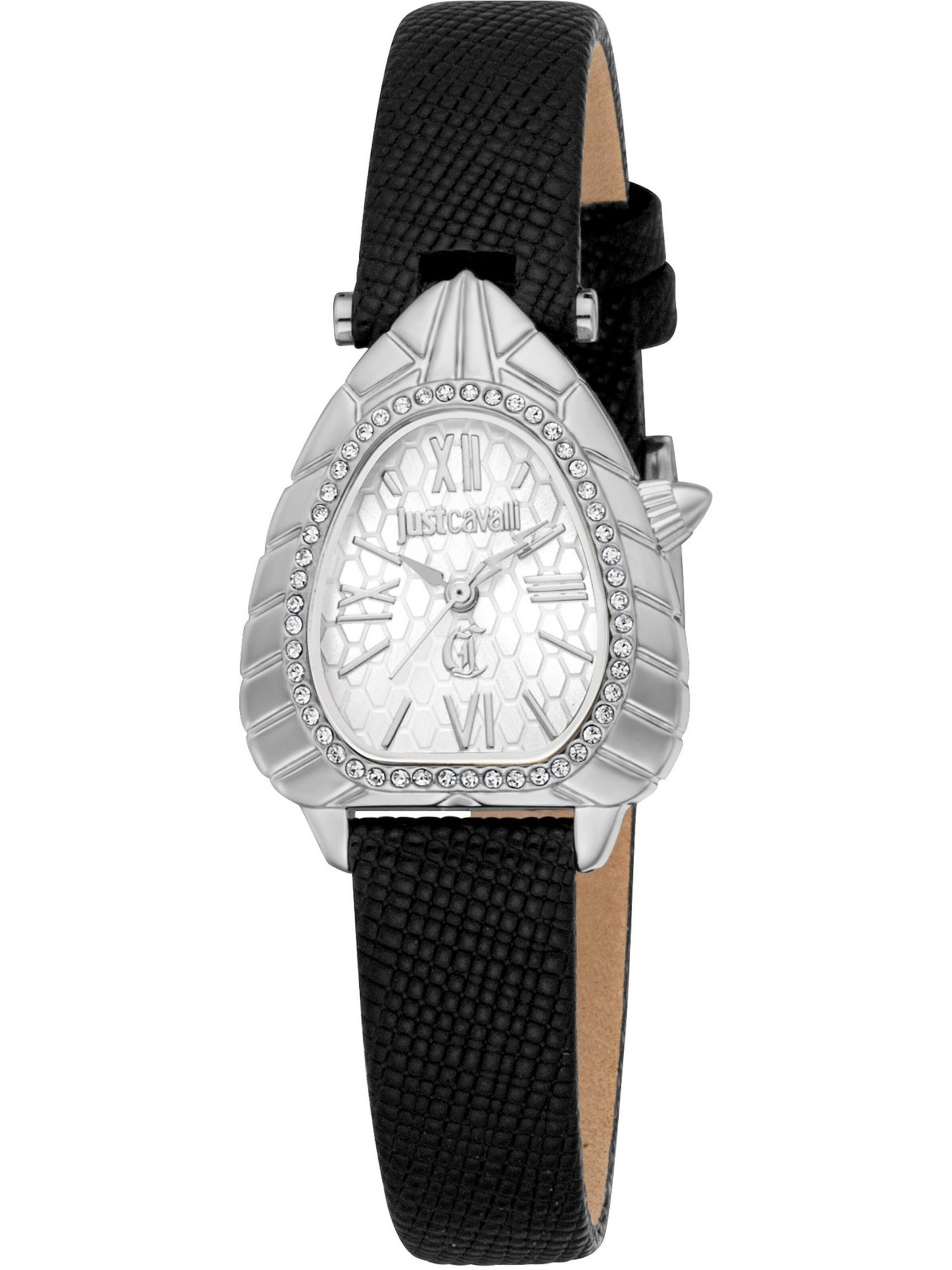 Just Cavalli Analoguhr in Schwarz: Vorderseite