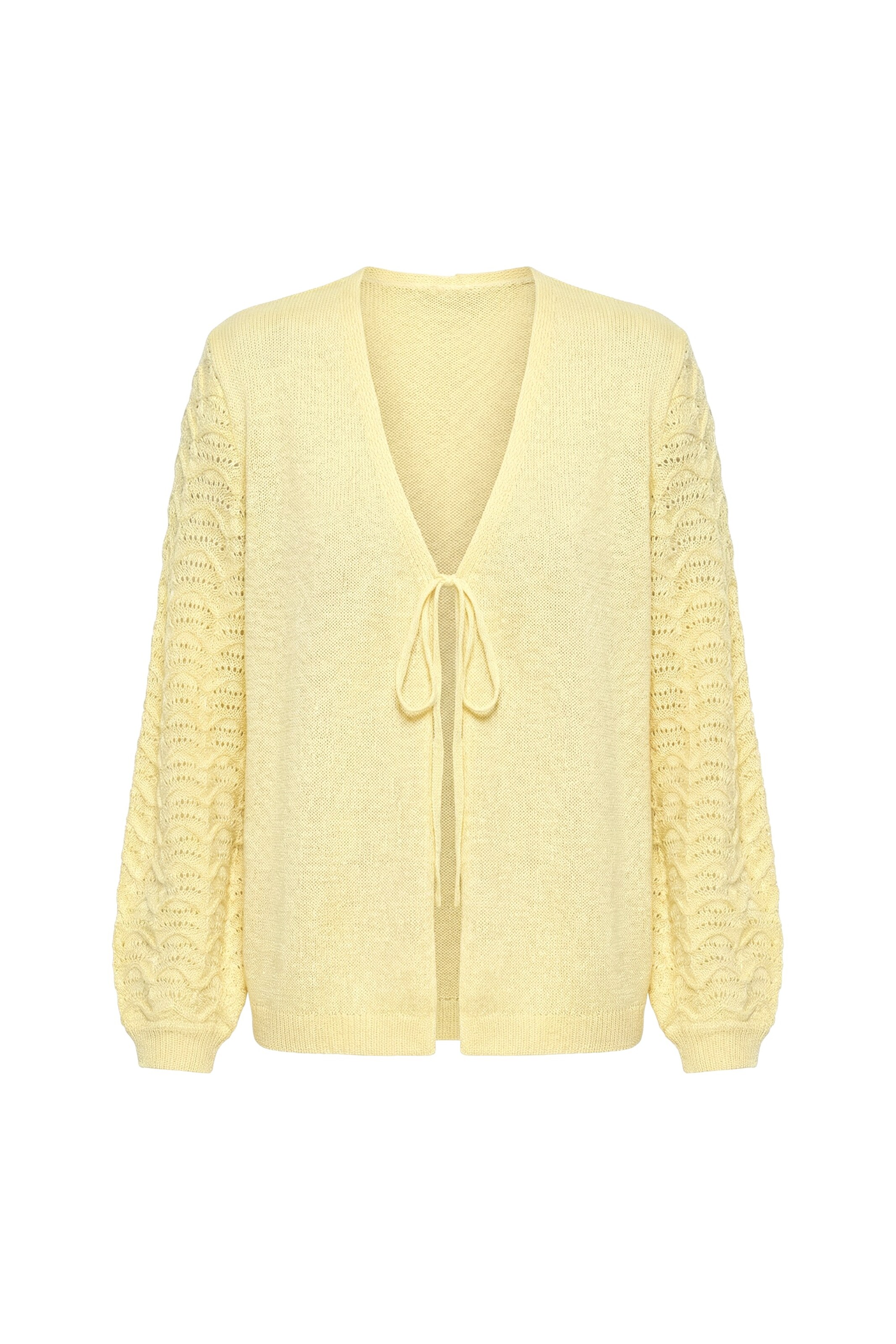 MIAMODA Gebreid vest in Geel: voorkant