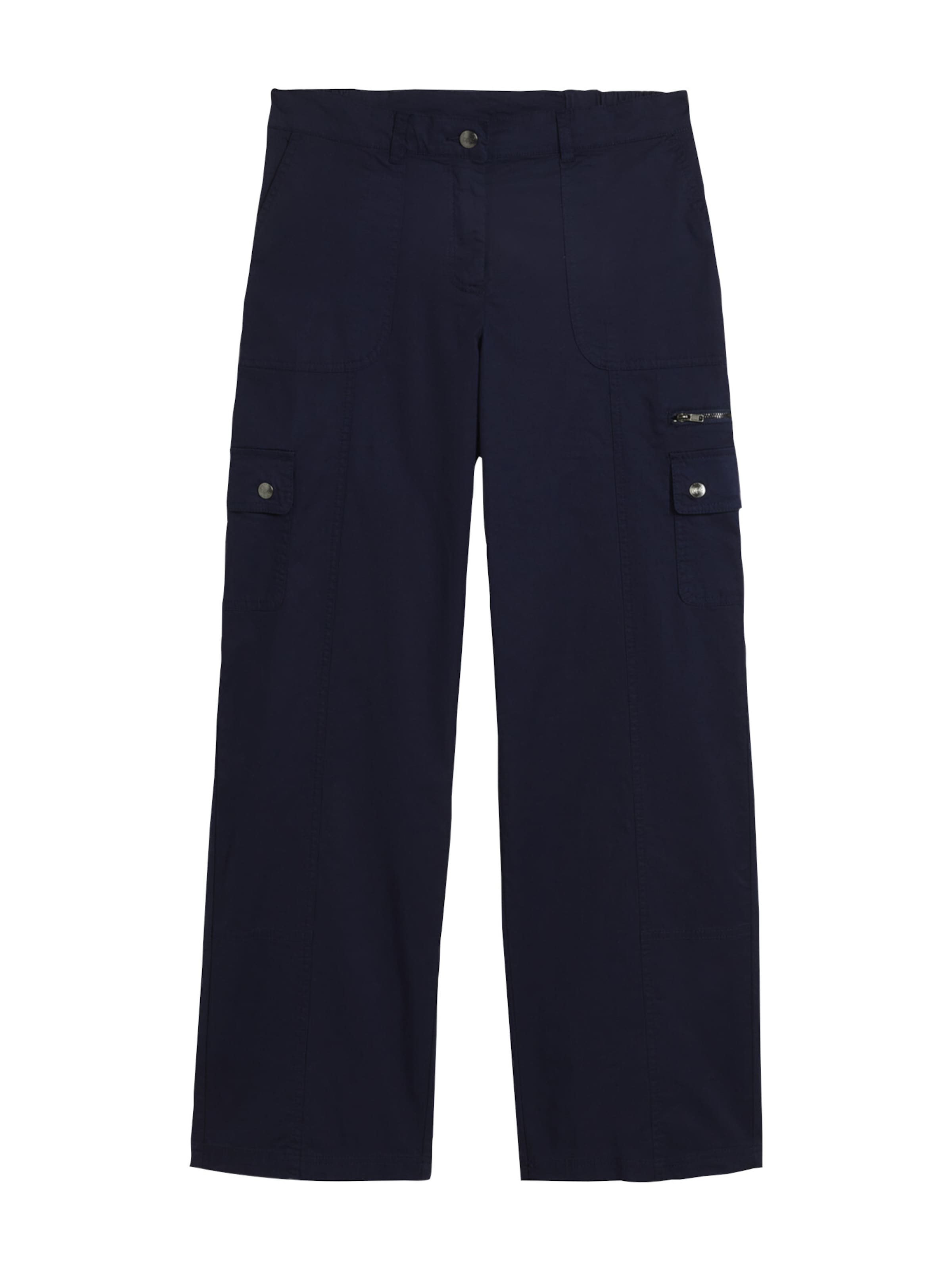 bonprix Regular Cargobroek in Blauw: voorkant