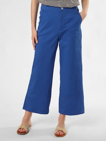 Marie Lund Wide leg Harem Pants in Blue: front