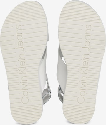 Sandales à lanières Calvin Klein Jeans en blanc