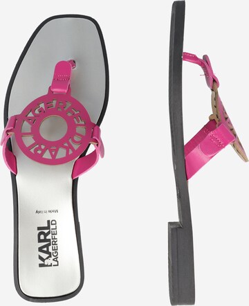 Karl Lagerfeld Σαγιονάρες διχαλωτές 'SKOOT' σε ροζ