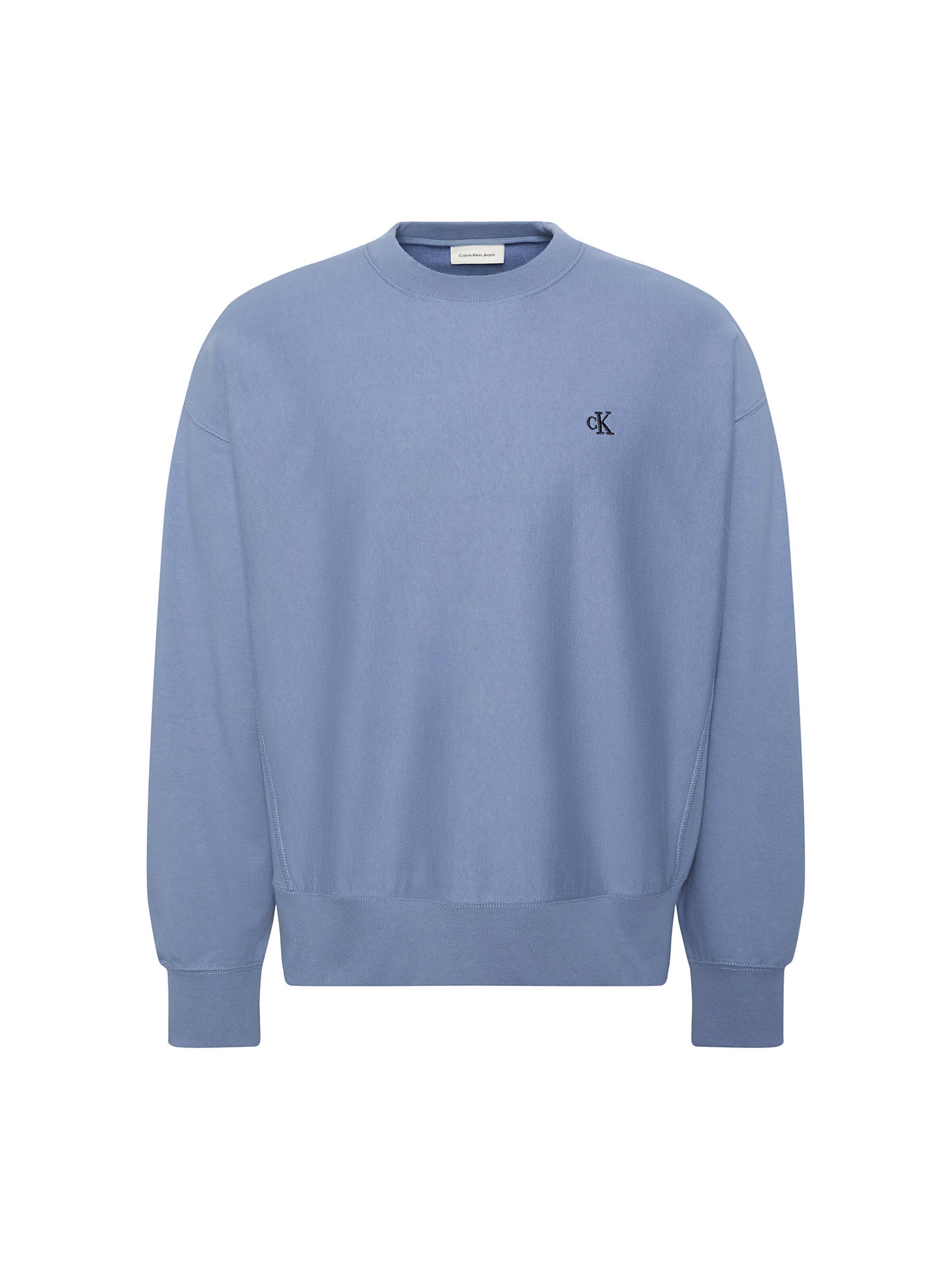 Sweat-shirt Calvin Klein Jeans en bleu : devant