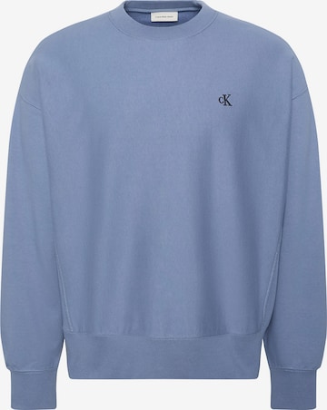 Sweat-shirt Calvin Klein Jeans en bleu : devant