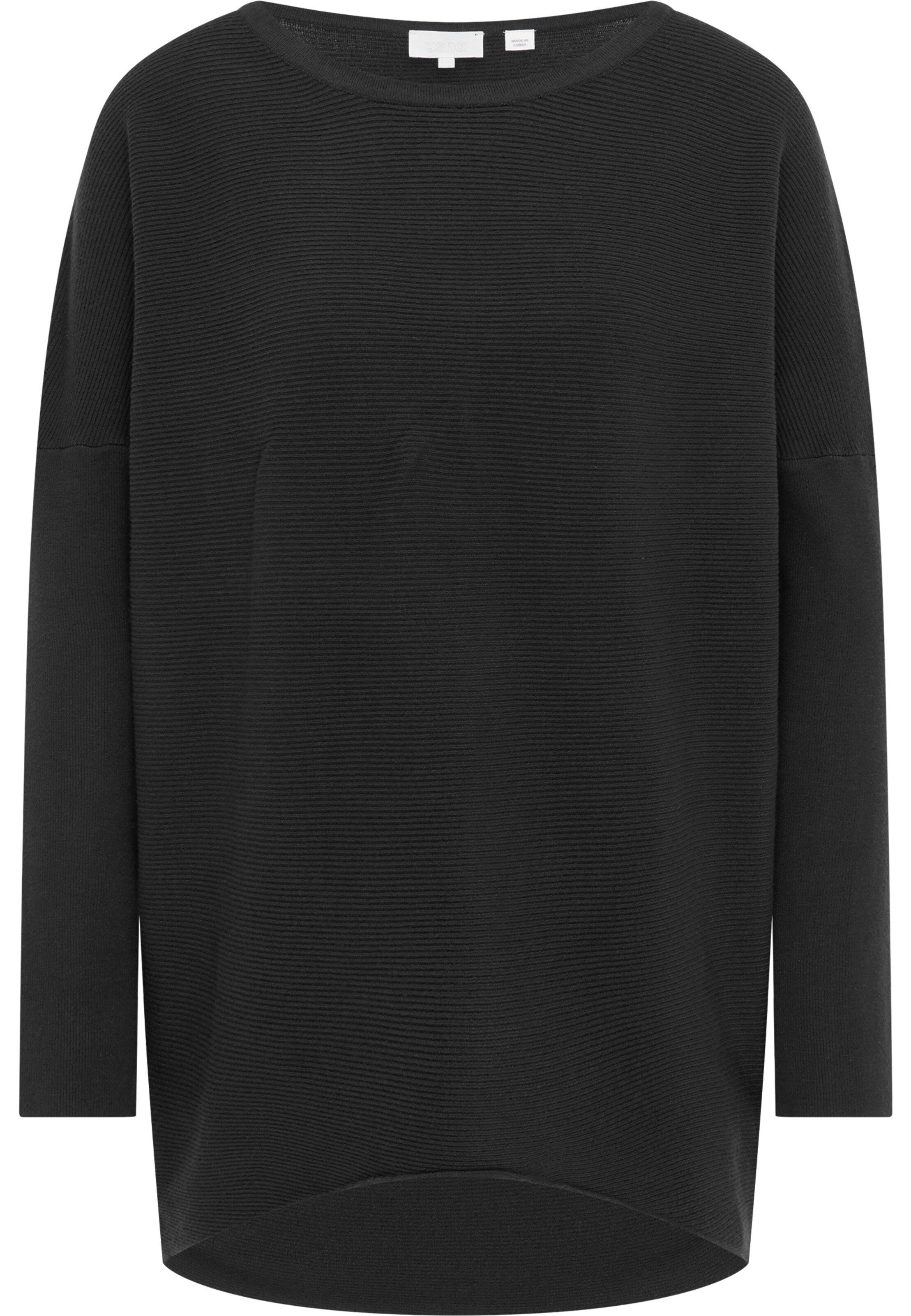 usha WHITE LABEL Pulóver - fekete: elől