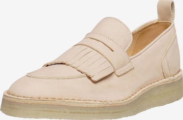 Henry Stevens Classic Flats 'Emmy FL' in Beige: front