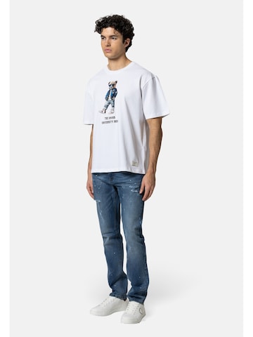 19V69 ITALIA T-Shirt 'Tamaro Bear' in Weiß