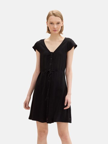 Rochie de la TOM TAILOR DENIM pe negru: față