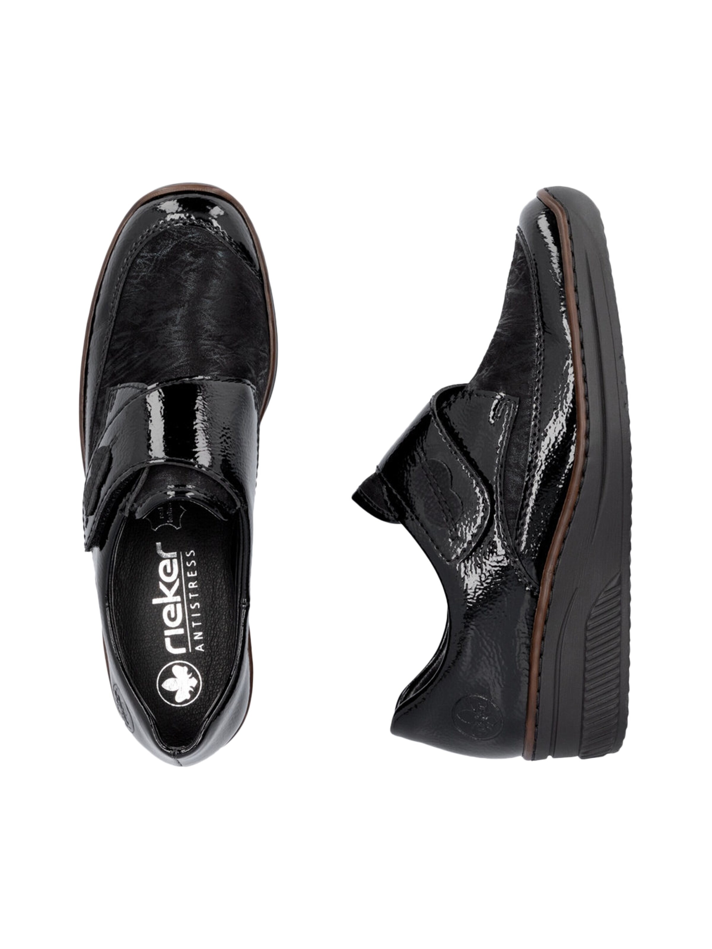 Chaussure de sport à lacets 'Lagro Low-Top-Sneaker aus Leder' Rieker en noir