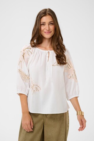 Cream Blouse 'CRBrianna' in Wit: voorkant