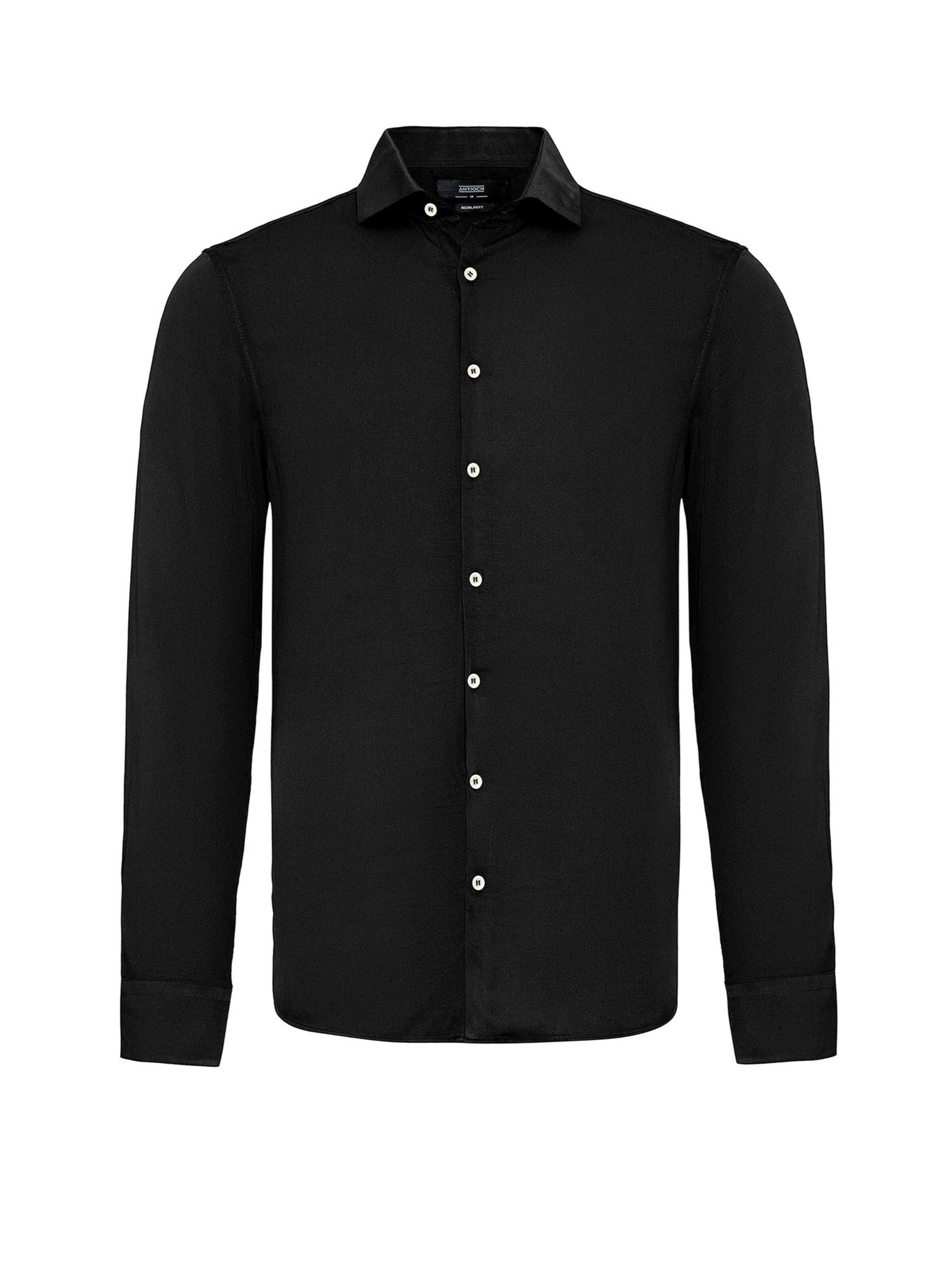 Antioch Средняя посадка Рубашка в Черный: спереди