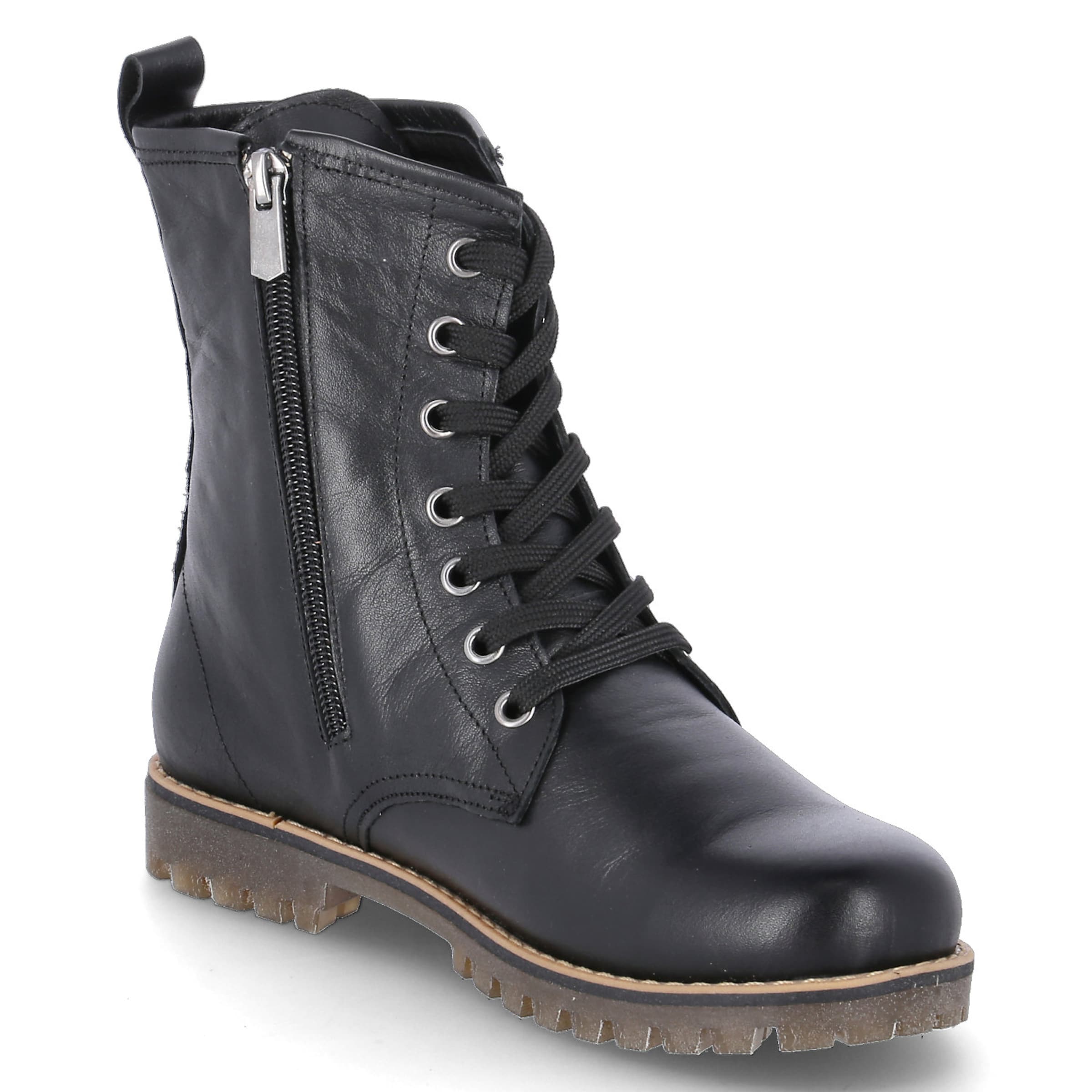 ANDREA CONTI Lace-Up Ankle Boots in Black
