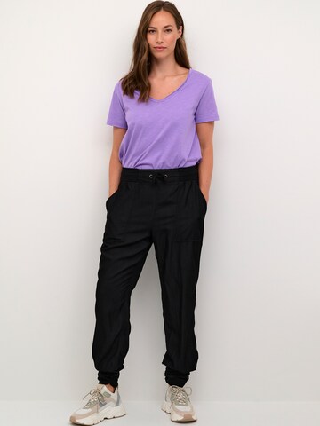 Cream - Tapered Pantalón 'Line' en negro