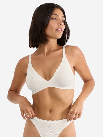 SLOGGI Push-up BH ' Blue ZERO Feel Bliss THE UP ' in Wit: voorkant