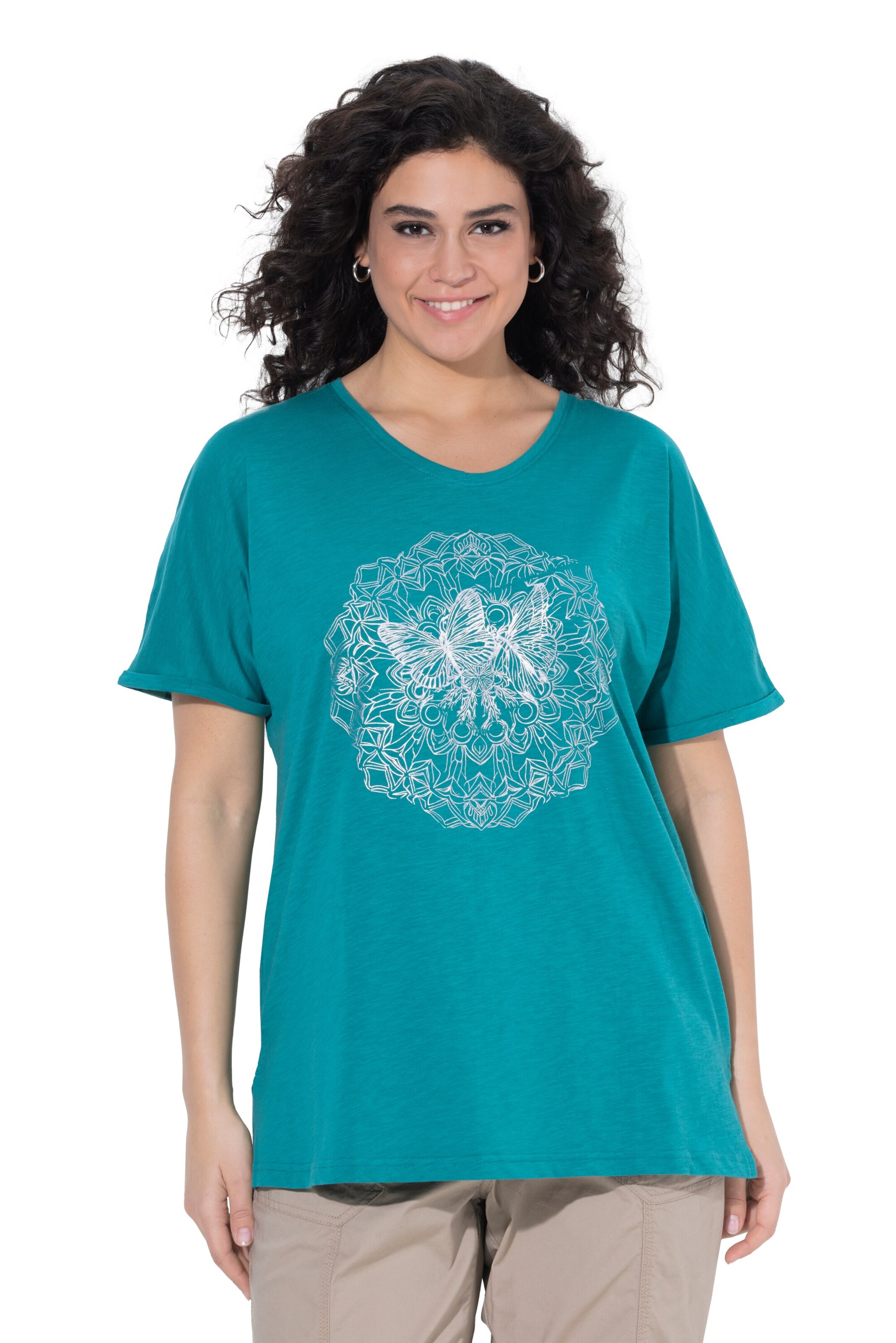 Ulla Popken T-Shirt in Blau: Vorderseite
