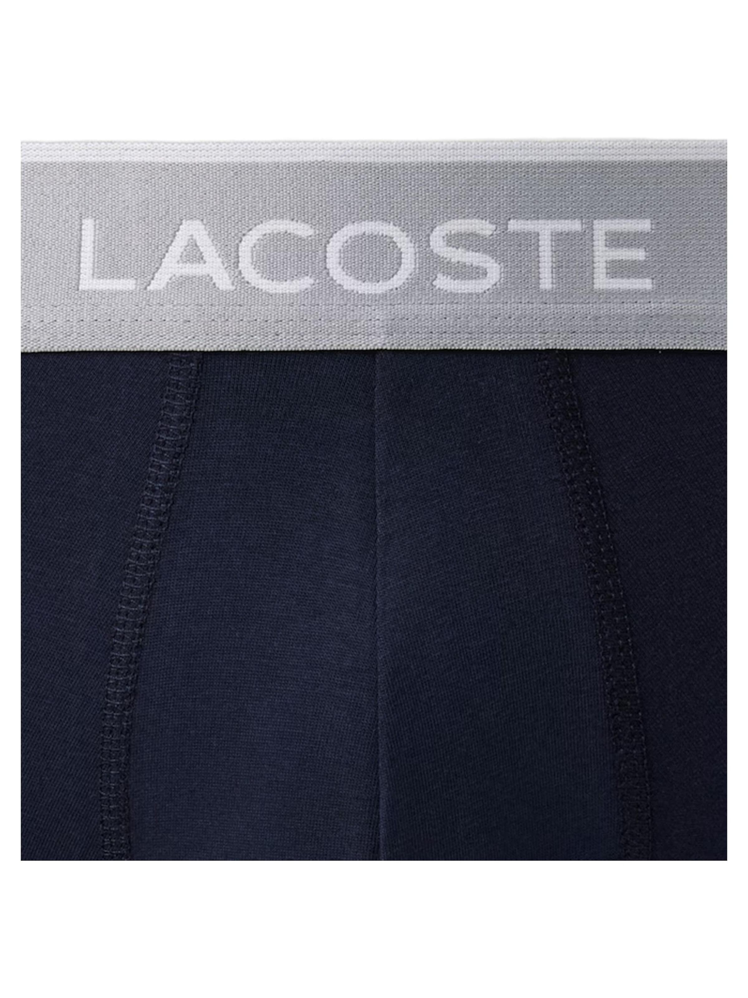 LACOSTE - Calzoncillo boxer 'Tripack boxers lacoste marino cotton trunk' en azul