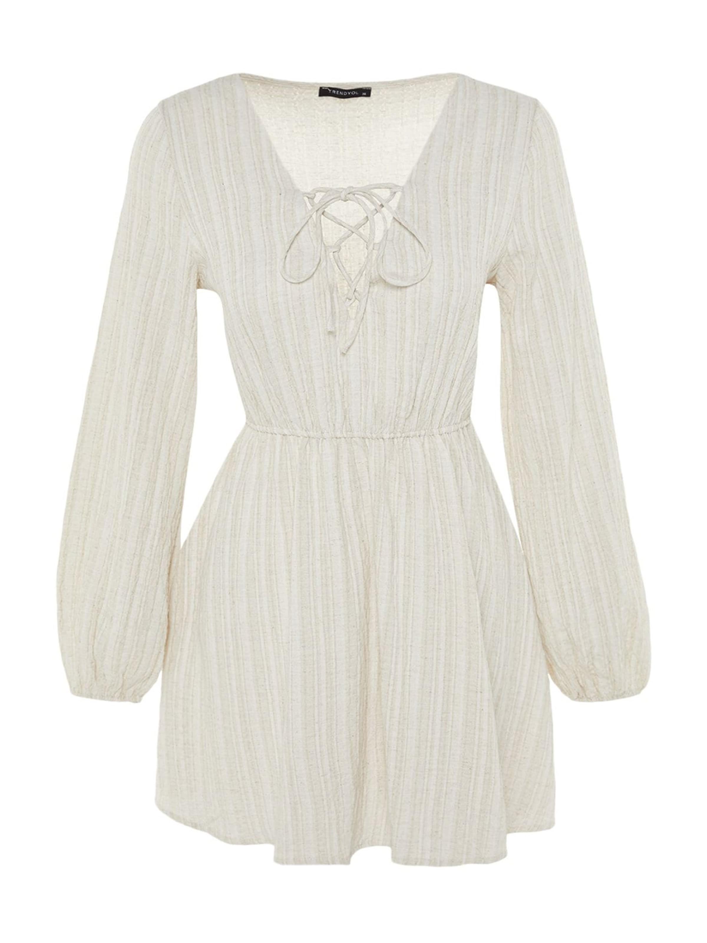 Trendyol - Vestido de verano en blanco: frente