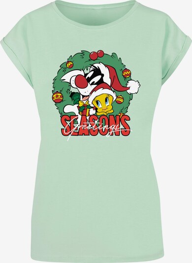 ABSOLUTE CULT T-Shirt 'Looney Tunes - Seasons Greetings' in mint / mischfarben, Produktansicht