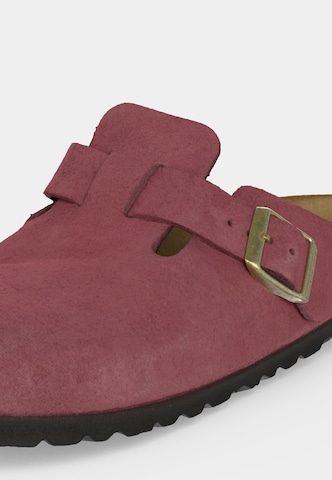 BIRKENSTOCK Pantolette 'Boston' in Rot
