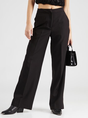 VERO MODA Wide leg Pleat-front trousers 'VMKACANDRA' in Black: front
